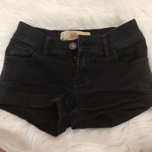 Black jean shorts